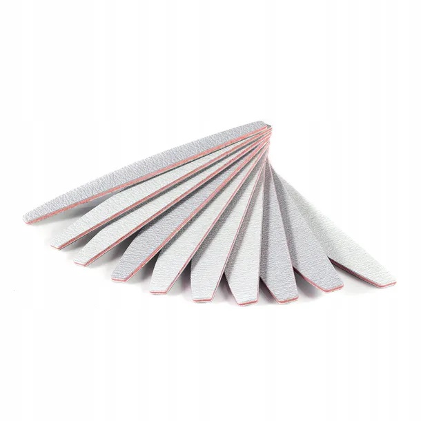 PILNIK DO PAZNOKCI 100/180 ŁÓDKA PÓŁKSIĘŻYC ZEBRA ZESTAW 30 SZT DWUSTRONNY Materiał papierowy